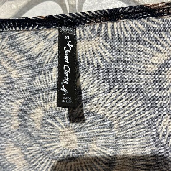 Sweet Clarity Women's Multicolor Floral V-Neck Batwing Sleeve Blouse Size XL - Picture 6 of 11